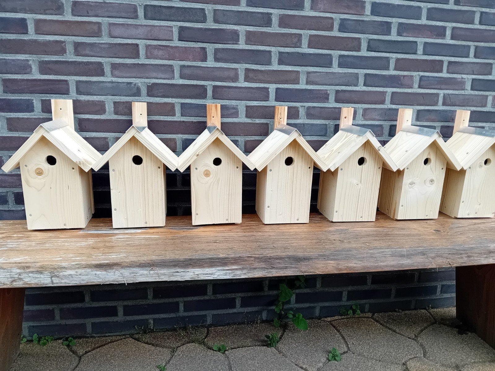 nestkastje vogelhuisje pimpelmees koolmees met aluminium, Ophalen of Verzenden, Nieuw