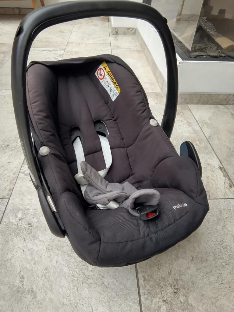 Maxi Cosi Pebble Q Design Black Devotion, Autogordel of Isofix, Gebruikt, Ophalen of Verzenden, 0 t/m 13 kg