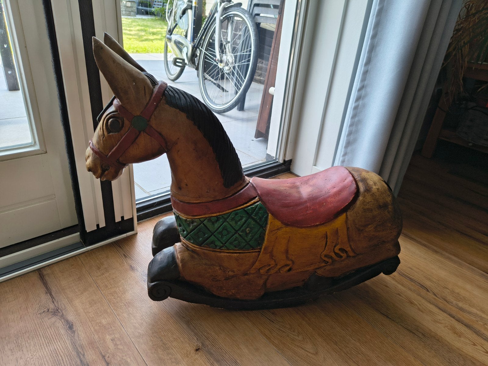 Vintage/Antiek Massief Houten Hobbelpaard - Opknapper, Ophalen, Gebruikt