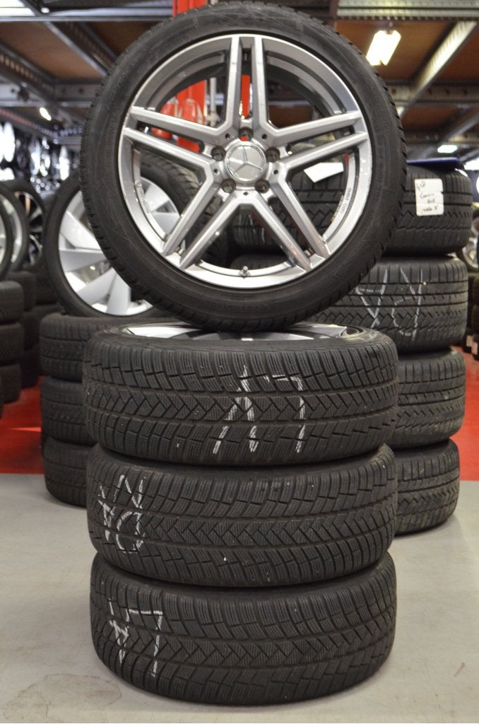 18" Mercedes C Klasse W206 Winterbanden / Winterset, Niet ingevuld, 18 inch, Gebruikt, Banden en Velgen