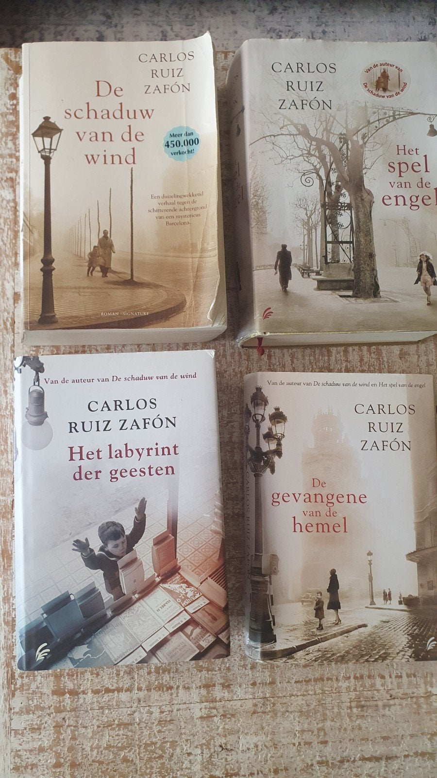 Carlos Ruiz Zafón 4 boeken plus een spaanstalige, Boeken, Ophalen of Verzenden
