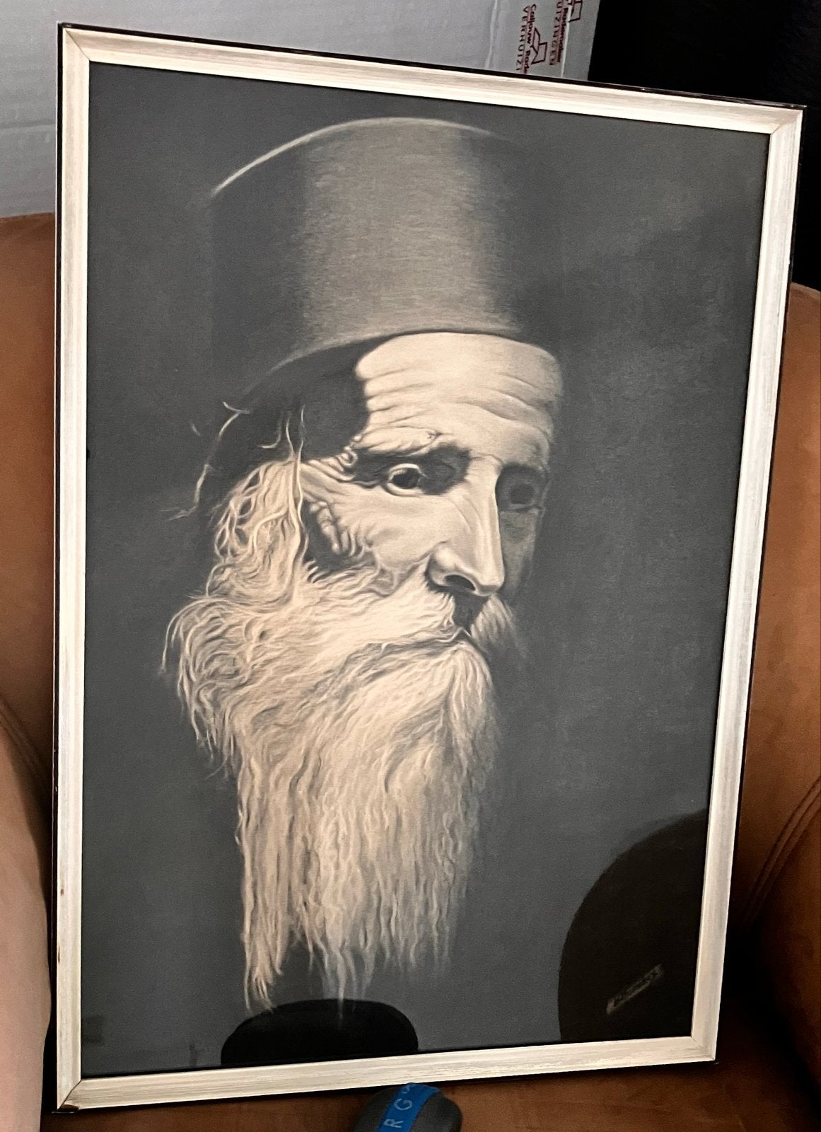 Portret Oude Man met Baard – Getekend door Henk Kopmels, Antiek en Kunst, Ophalen of Verzenden, Tekening, Potloodtekening, Handgemaakt