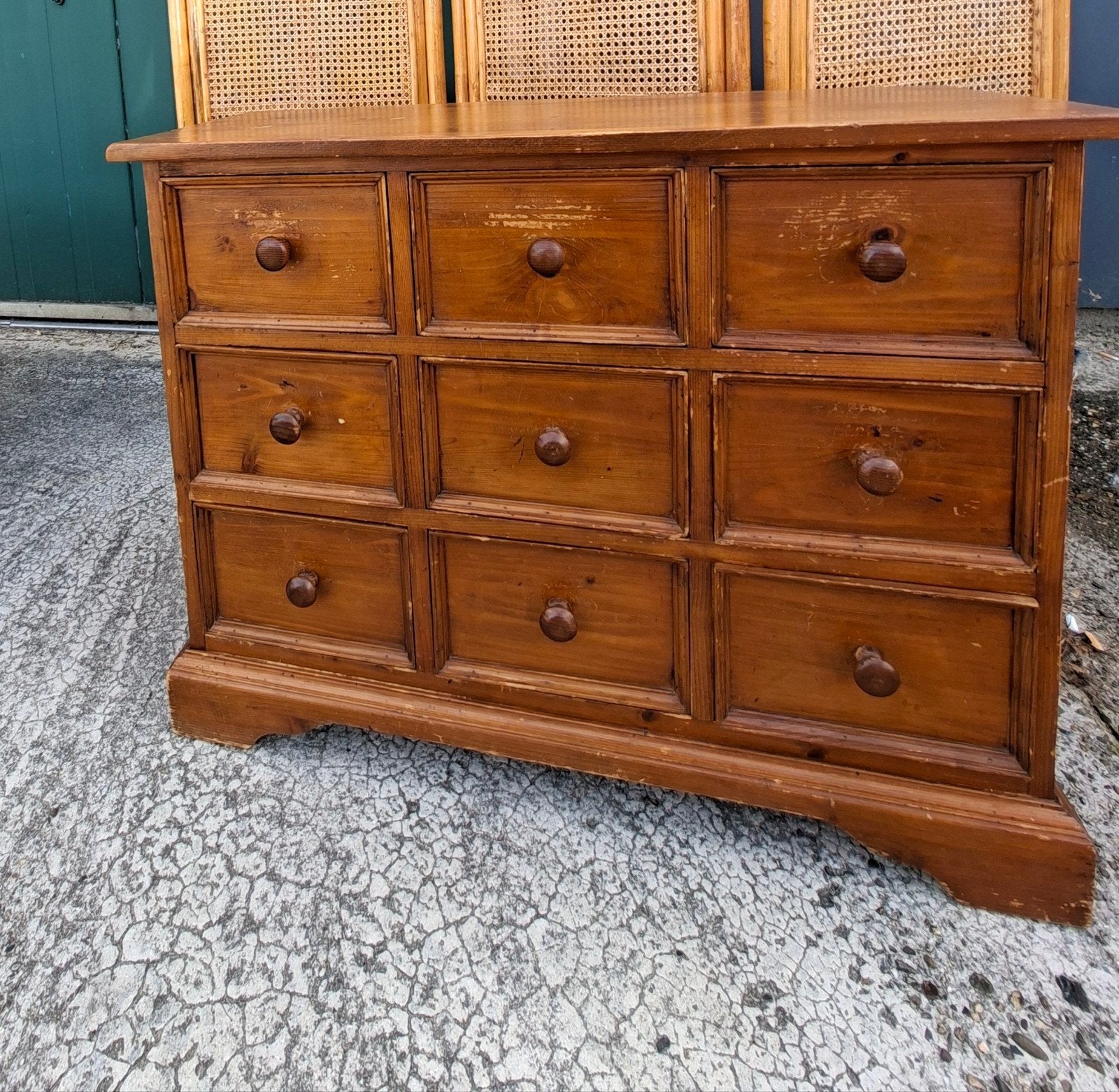 Vintage Oud Grenen Ladenkastje - Charmant en Functioneel, Verzamelen, Retro, Ophalen, Huis en Inrichting