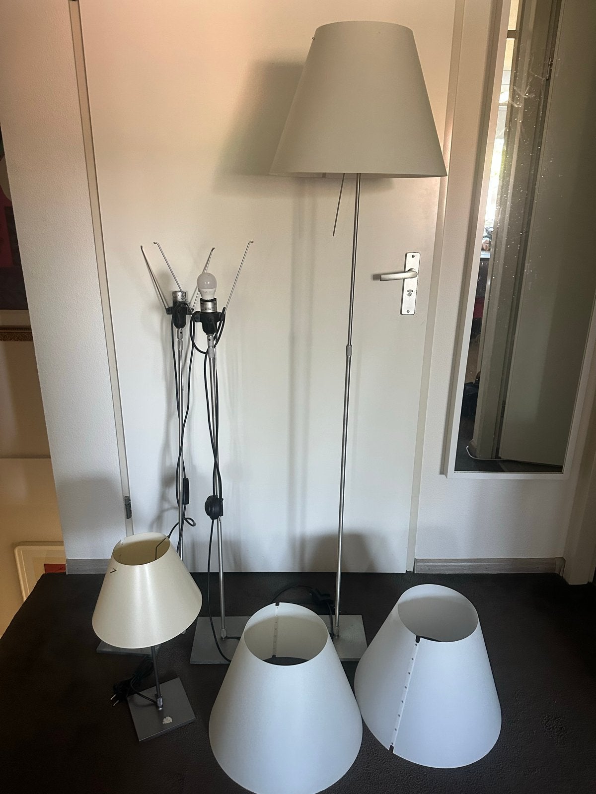 4x Luceplan lampen met beschadigingen - voor opknap/onderdel, Wit, Overige merken, Gebruikt, Ophalen
