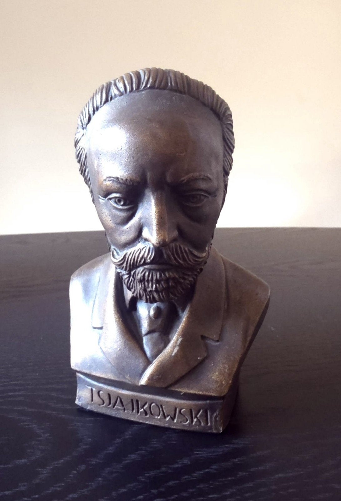 Bronzen buste van Tsjaikovski, Minder dan 20 cm, Gemerkt, Buste, Ophalen of Verzenden