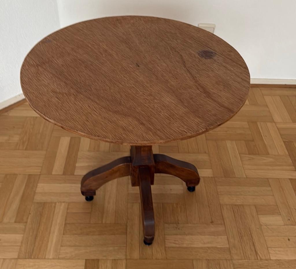 Tafeltje, Huis en Inrichting, Tafels | Bijzettafels, Ophalen of Verzenden, Rond, Hout, 45 tot 60 cm