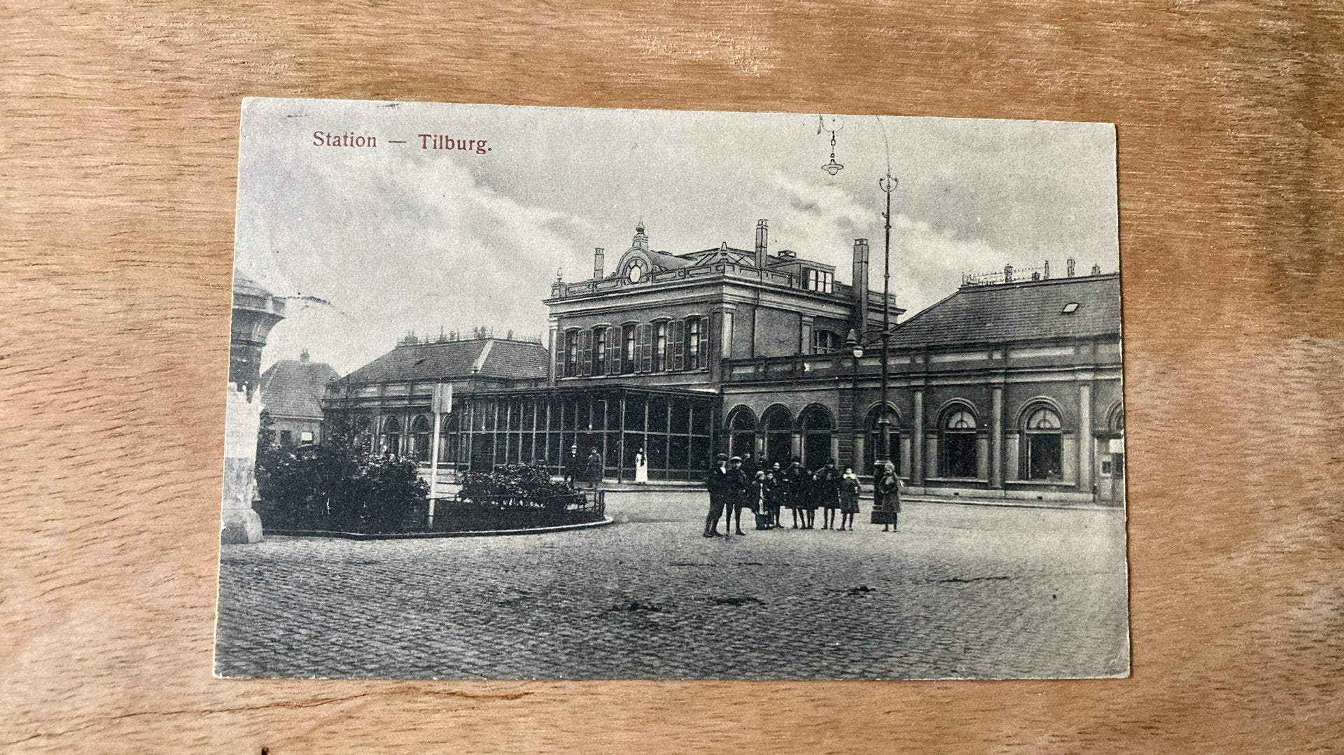 Oude ansichtkaart Tilburg Station 1918 militair, Verzamelen, Ophalen of Verzenden, Voor 1920, Gelopen, Noord-Brabant