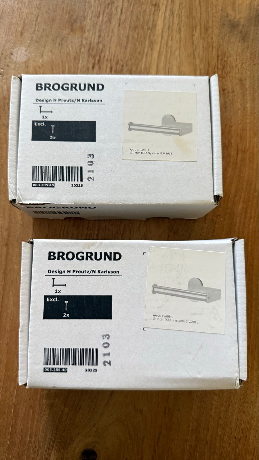 IKEA BROGRUND Handdoekhouder - 2 stuks, IKEA, Handdoekenrek, Nieuw, Ophalen of Verzenden