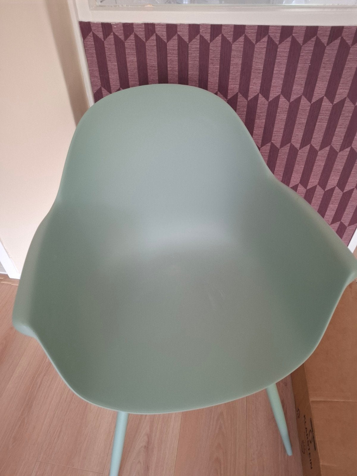 Moderne stoel, mintgroen, voor binnen en buiten, Ophalen, Kunststof, Overige kleuren, Zo goed als nieuw