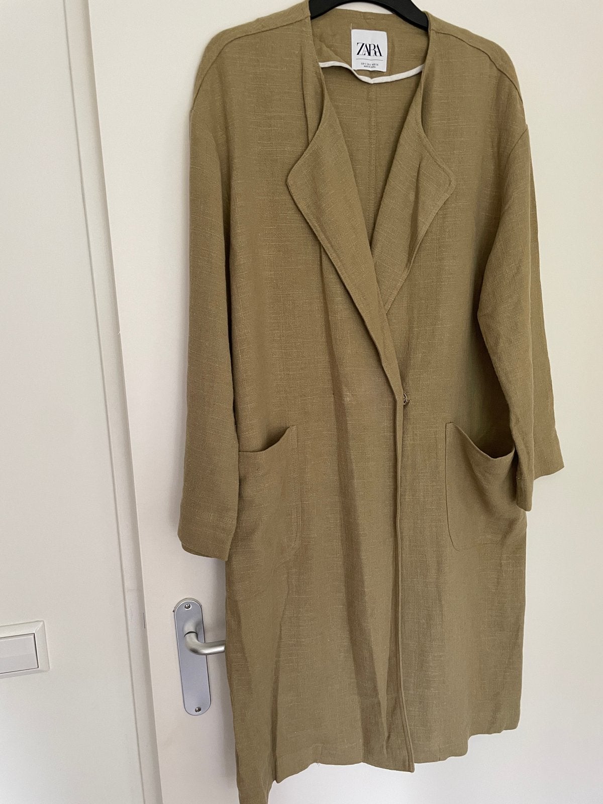 Mosterd kleur jas met 46% linnen van Zara maat S, Ophalen of Verzenden, Zo goed als nieuw, Maat 36 (S), Bruin