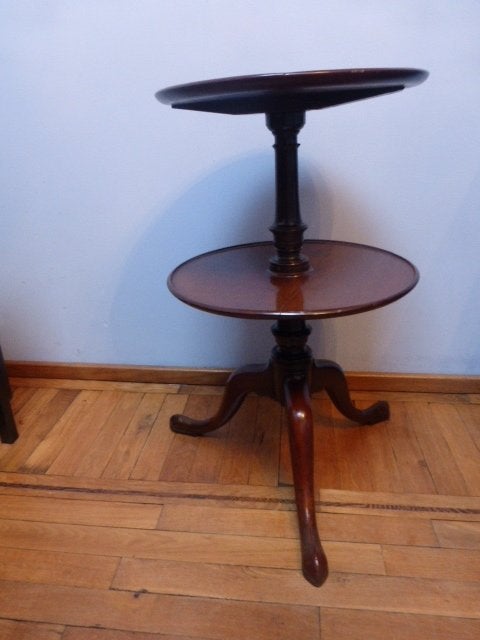 Mahonie etagere, dumpwaiter met twee etages,19e eeuw., Ophalen