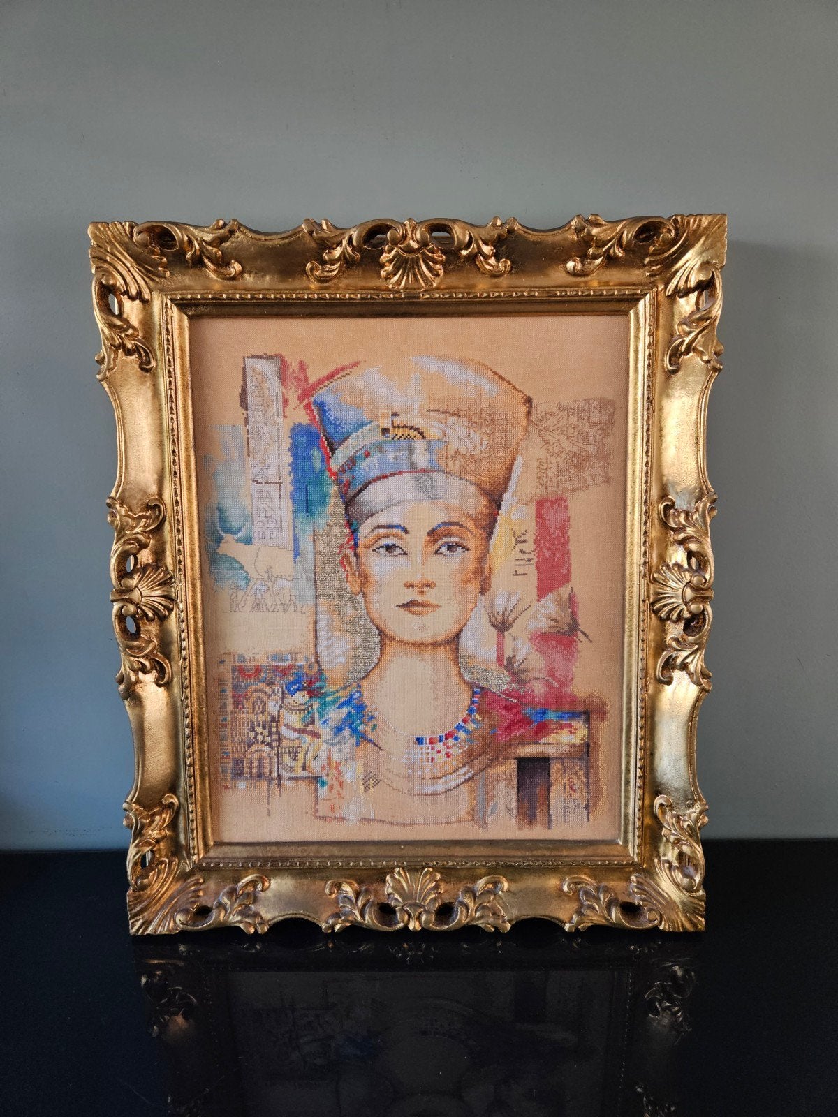 Barokke grote gouden lijst, goud, vintage, Ophalen, Doek, Portret of Personen, Bijzondere lijst