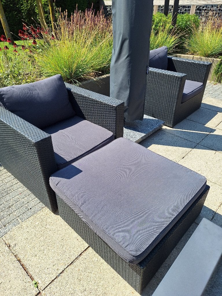LOUNGE TUINSTOEL KUBUS ANTRACIET, Ophalen, Gebruikt, Overige materialen