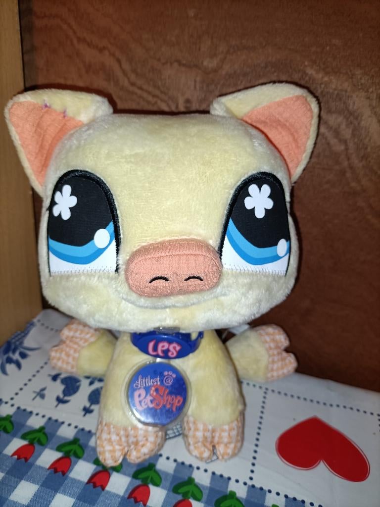 Littlest Petshop varken knuffel met kaartje 22 cm groot, Ophalen of Verzenden, Zo goed als nieuw, Overige typen