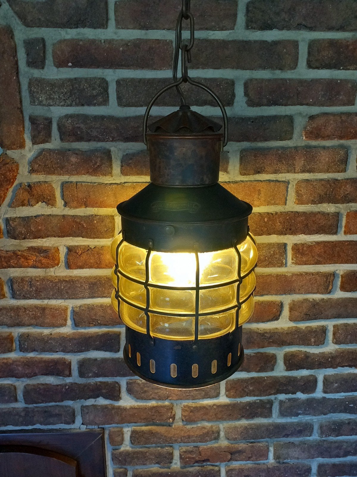 Antieke scheepslamp / hanglamp, Antiek en Kunst, Ophalen