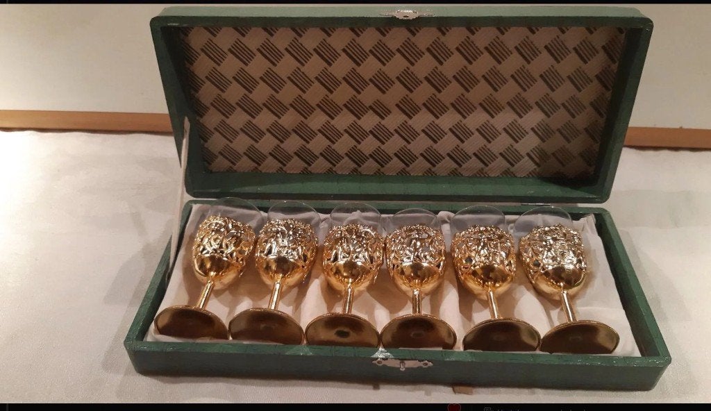6 port- of borrelglazen, Ophalen of Verzenden, Zo goed als nieuw, Borrel- of Shotglas