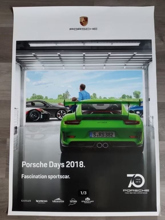 Poster Porsche Days 2018, Verzamelen, Posters, Rechthoekig Staand, Ophalen of Verzenden, Zo goed als nieuw, Sport