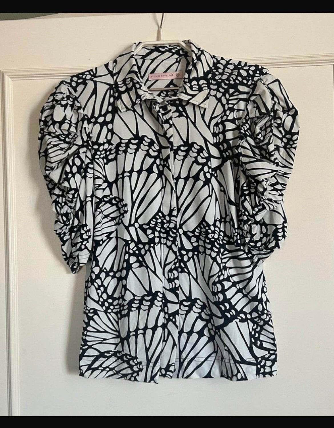 Zwart witte Studio Anneloes blouse in XS/S, Ophalen of Verzenden, Zo goed als nieuw, Maat 36 (S), Zwart