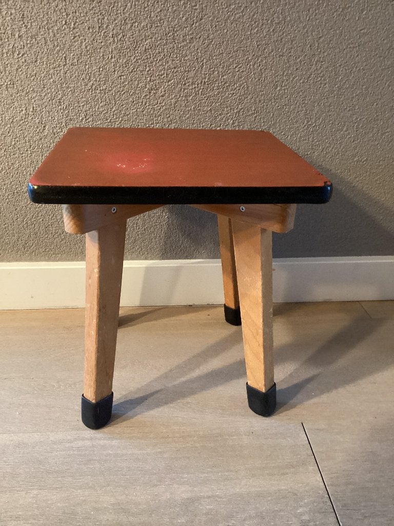 Vintage krukje, plantentafeltje, school, kleutergroep, Gebruikt, Ophalen of Verzenden, Rood, Vintage