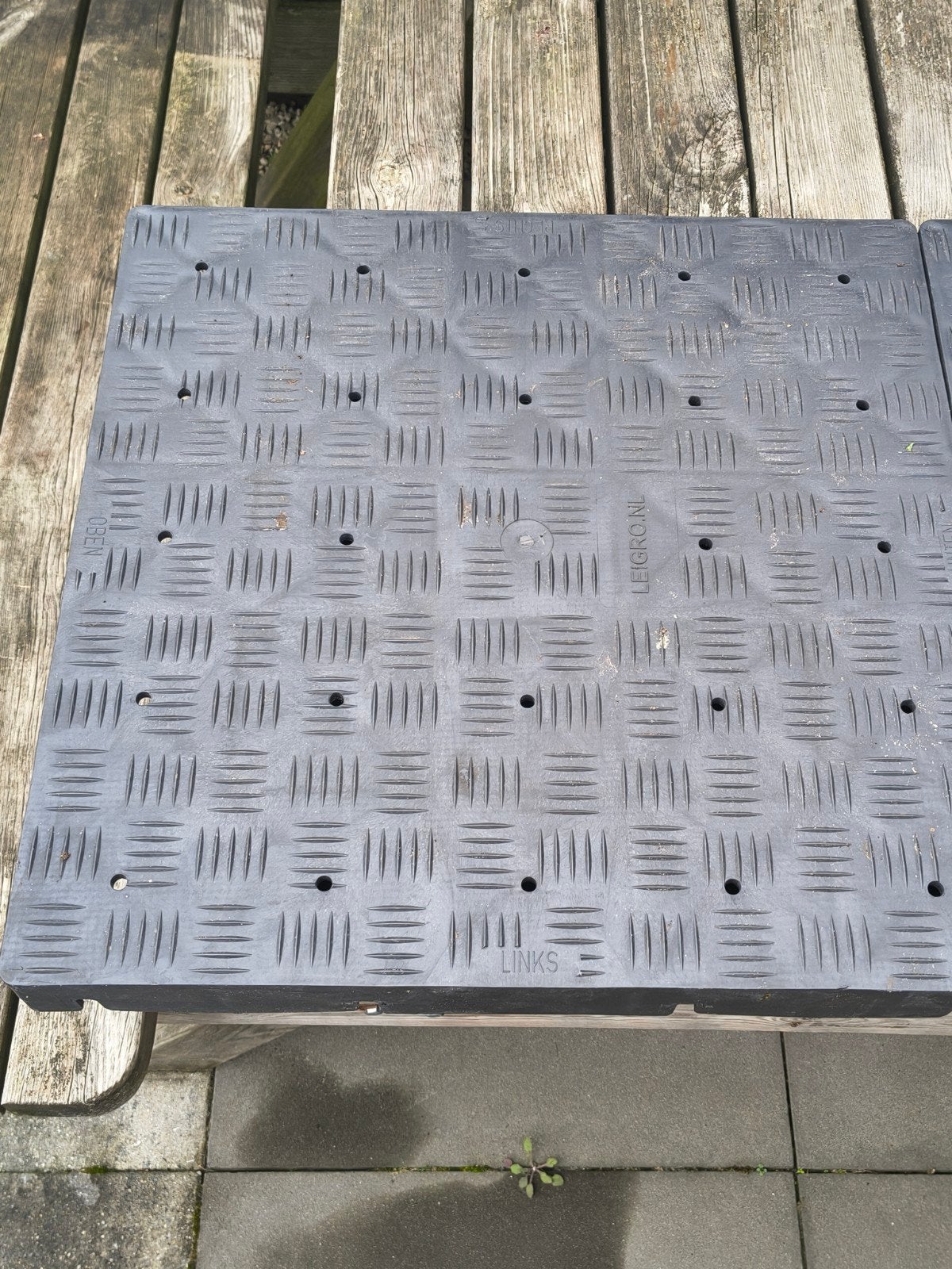 Vloerplaat kunststof 60stuks, Ophalen, Gebruikt