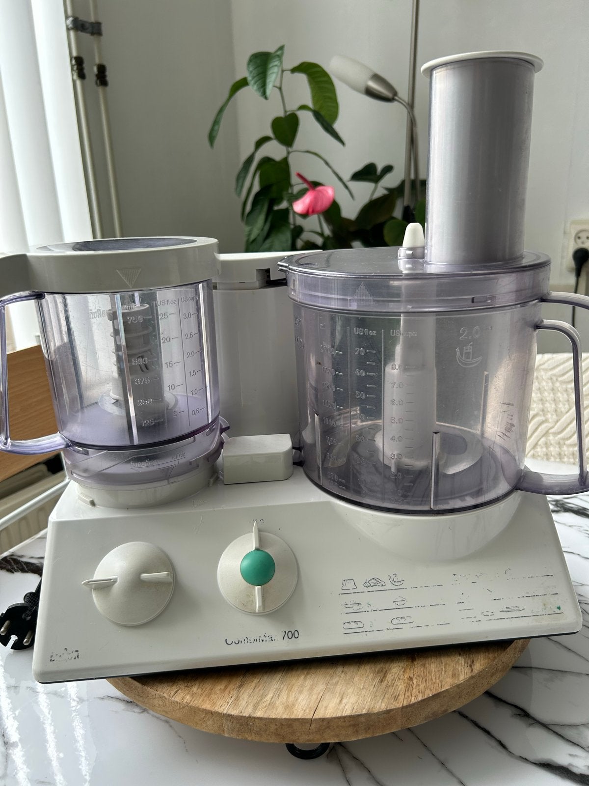 Braun Combimax 700 keukenmachine - type 3202 (2 liter), 2 tot 3 liter, Ophalen of Verzenden, Gebruikt, 3 snelheden of meer