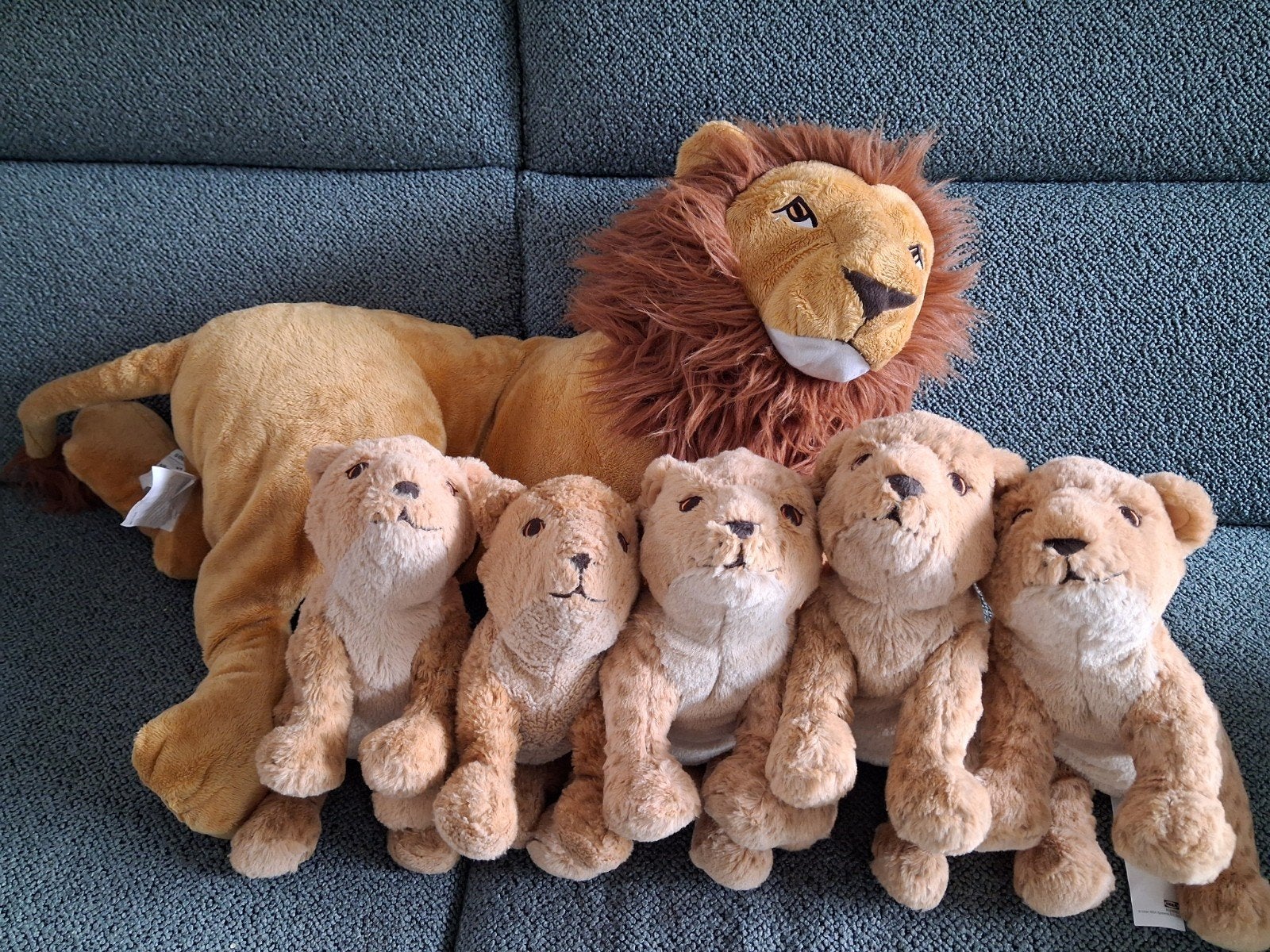 Leeuw mannelijk van IKEA Djungelskog met welpen, Ophalen of Verzenden, Zo goed als nieuw, Middelgroot (20 tot 80 cm), Met label