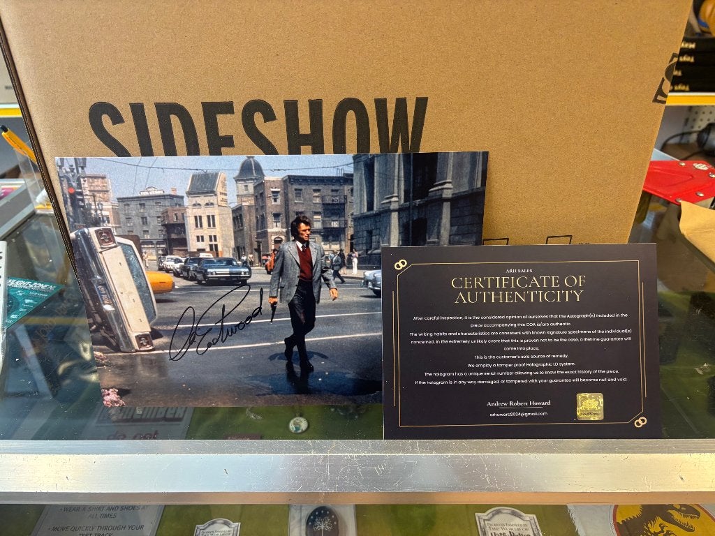 Sideshow Clint Eastwood Premium Statue Dirty Harry Signed!, Ophalen of Verzenden, Nieuw, Mens