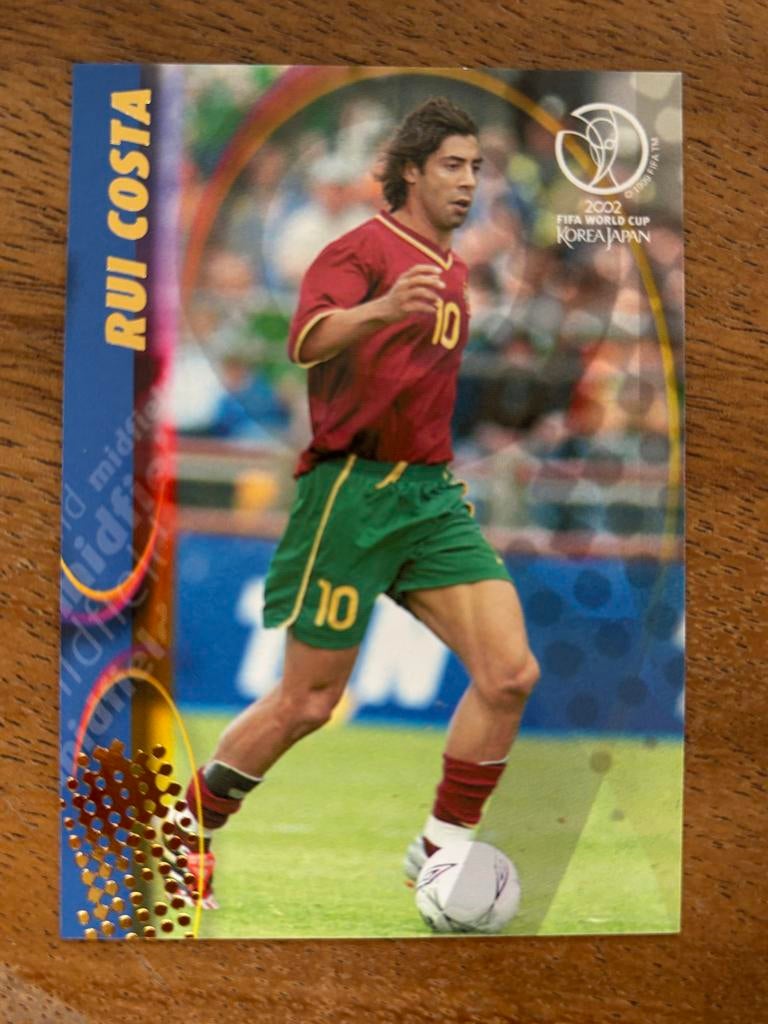 Rui Costa Spelerskaart - FIFA World Cup 2002 Panini, Ophalen of Verzenden, Zo goed als nieuw, Buitenlandse clubs, Spelerskaart