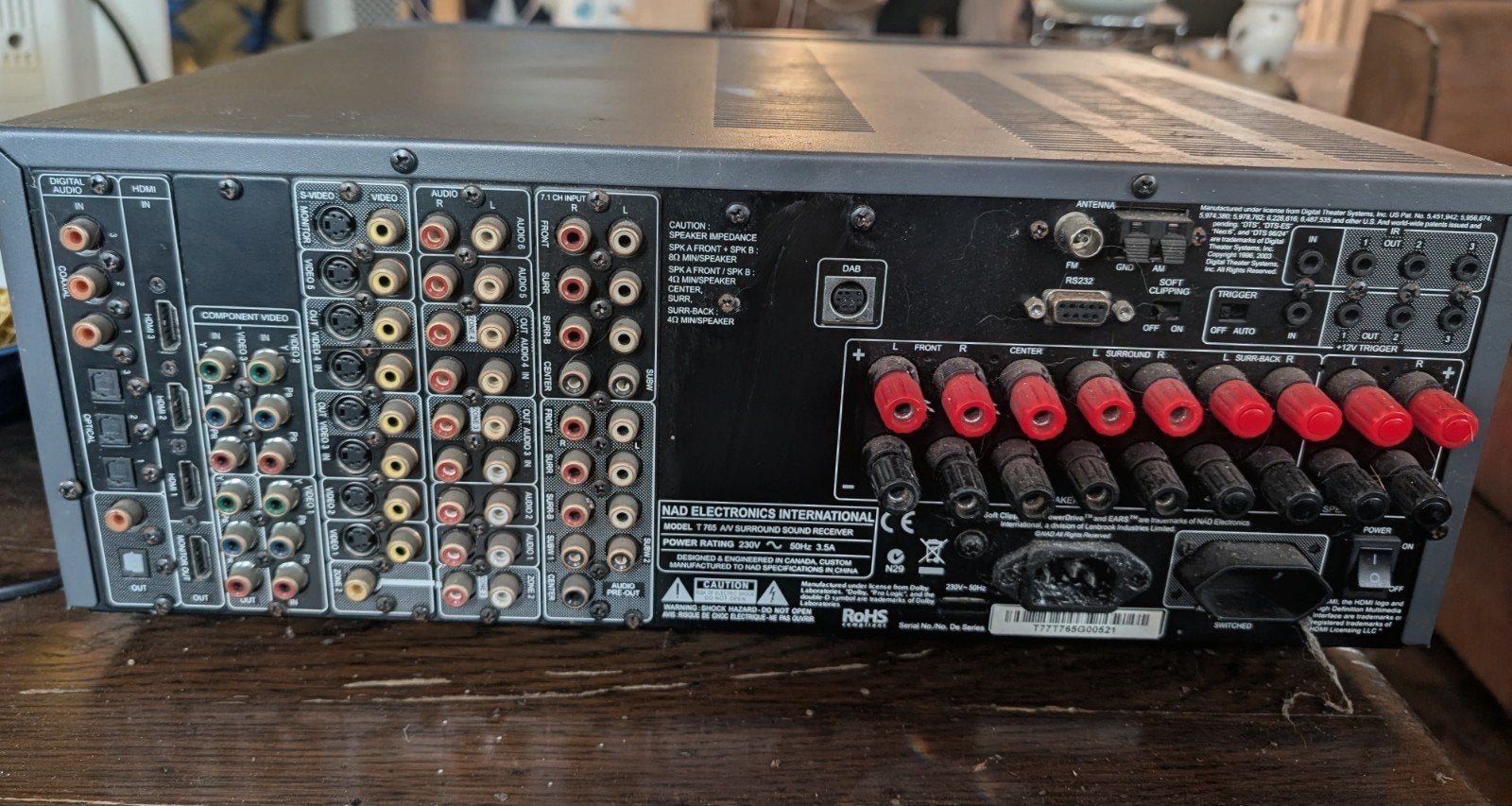 NAD T 765 AV Surround Sound Receiver, Audio, Tv en Foto, Gebruikt, 120 watt of meer, Ophalen, Overige merken