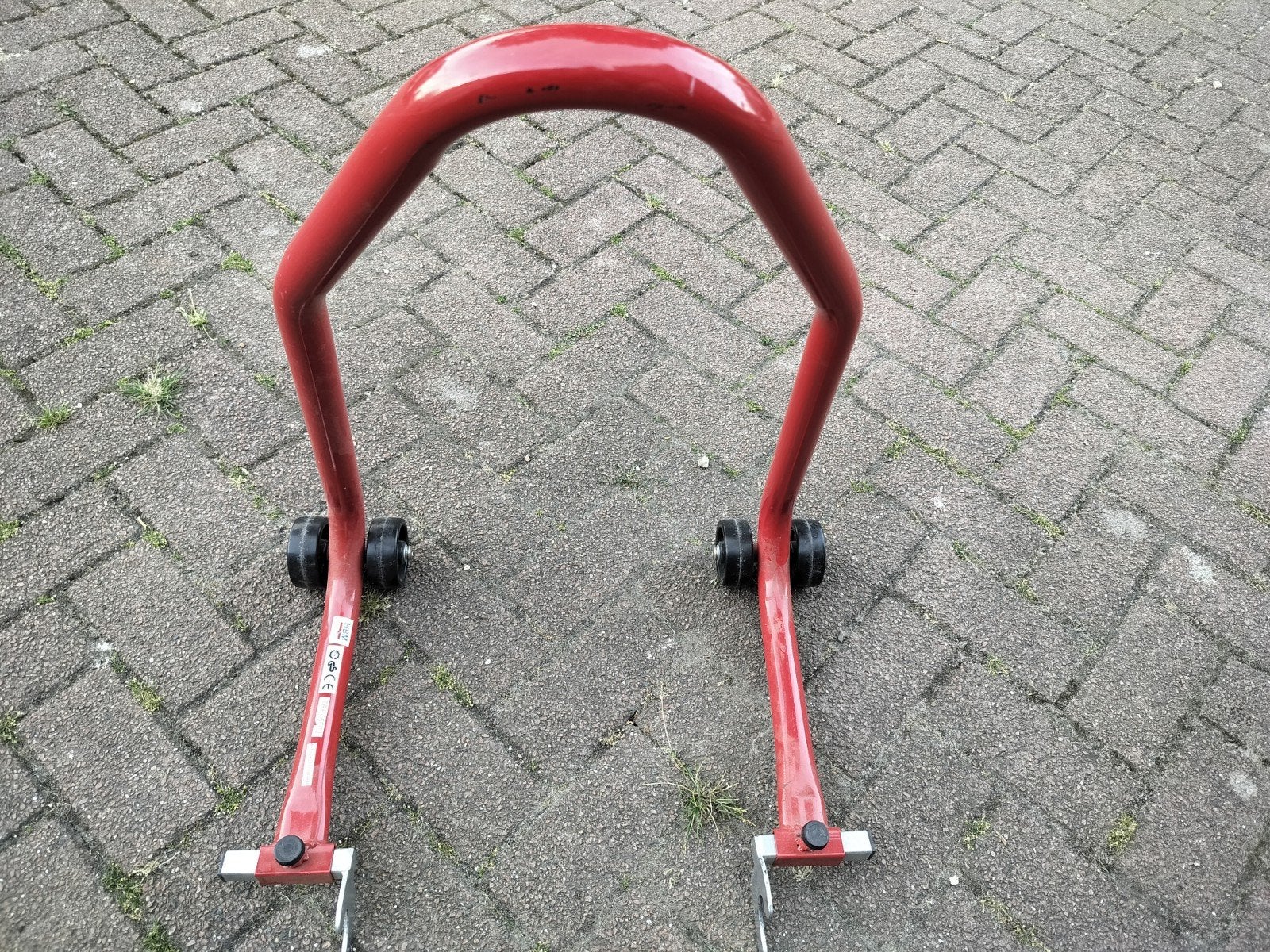 Motorfiets paddockstand achterwiel HBM Machines, Ophalen, Gebruikt