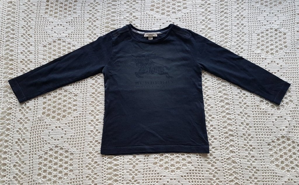 Burberry longsleeve donkerblauw 110, Kinderen en Baby's, Verzenden, Zo goed als nieuw, Jongen of Meisje, Shirt of Longsleeve