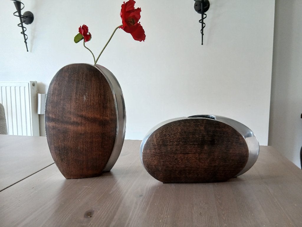 Siervaas aluminium, 30 cm, Vaas, Ophalen of Verzenden, Metaal