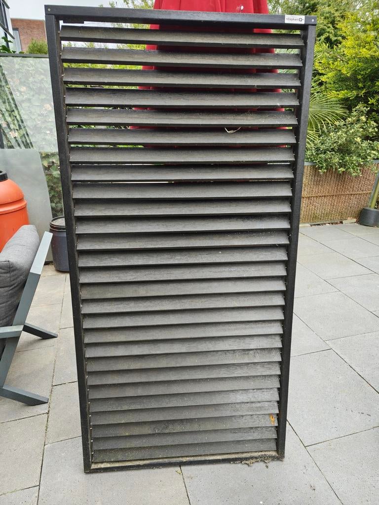 Houten Shutter Elephant - Zwart - 90x180cm, Ophalen, Gebruikt, Minder dan 100 cm, 150 tot 200 cm