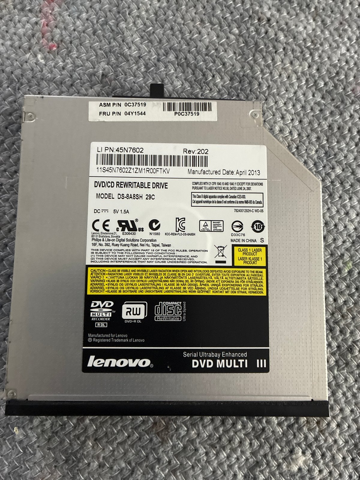 Lenovo Laptop DVD Speler/Brander - Intern, Intern, Gebruikt, Dvd, Ophalen of Verzenden