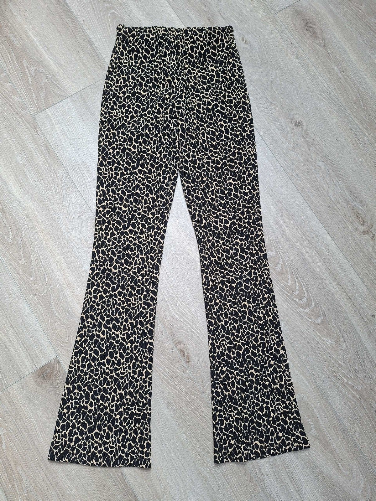 Zwarte print flared broek Costes - maat S, Zwart, Ophalen of Verzenden, Costes, Maat 36 (S)