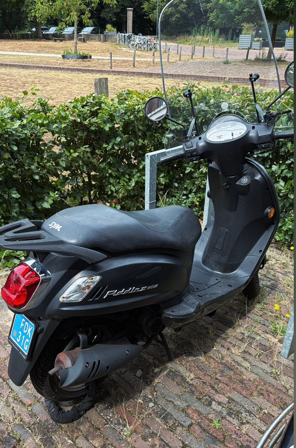 Scooter SYM Fiddle II Mat Zwart, Fietsen en Brommers, Ophalen, Gebruikt, Maximaal 45 km/u, Benzine