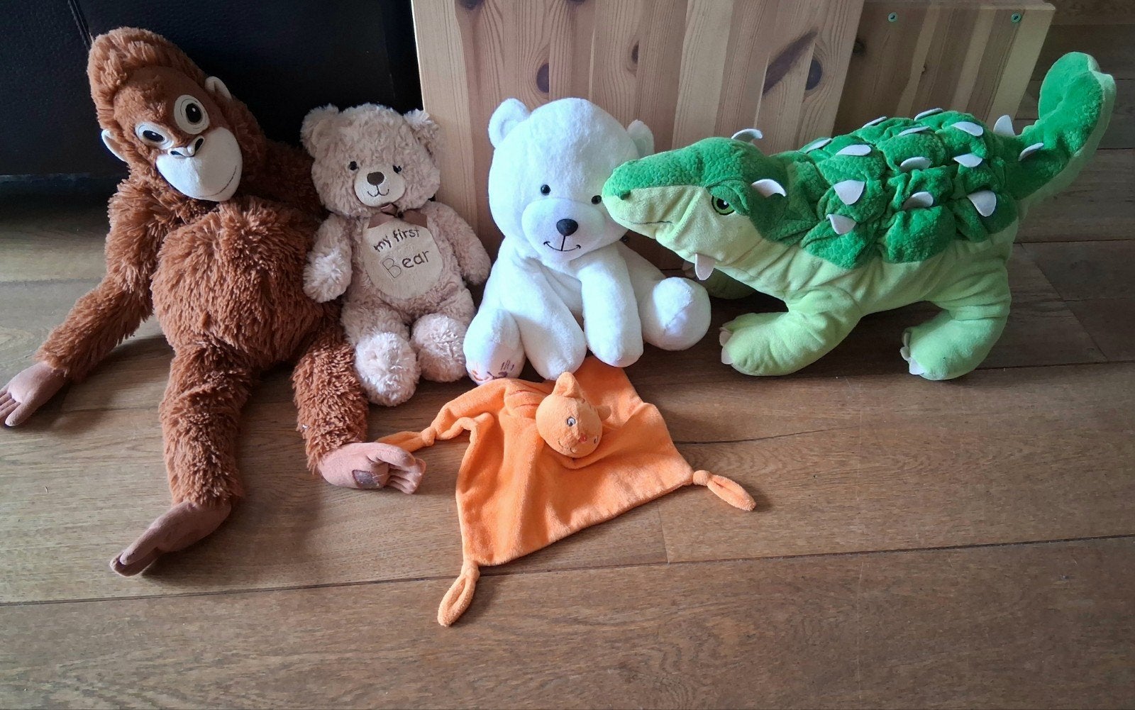 Leuke knuffels: beer, aap, dinosaurus, knuffeldoekje, Kinderen en Baby's, Speelgoed | Knuffels en Pluche, Ophalen, Gebruikt, IKEA