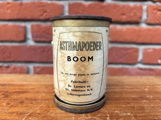 Asthmapoeder Boom blikje., Ophalen of Verzenden, Gebruikt, Overige, Overige merken