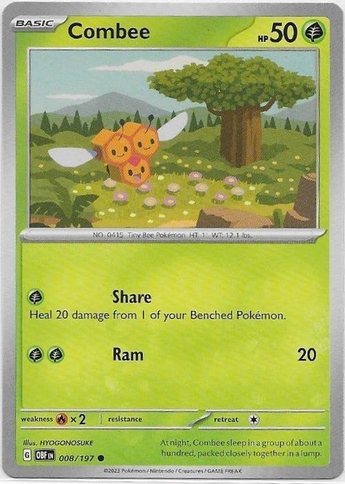 Obsidian Flames,  Combee [common] 8/197, Verzenden, Nieuw, Losse kaart