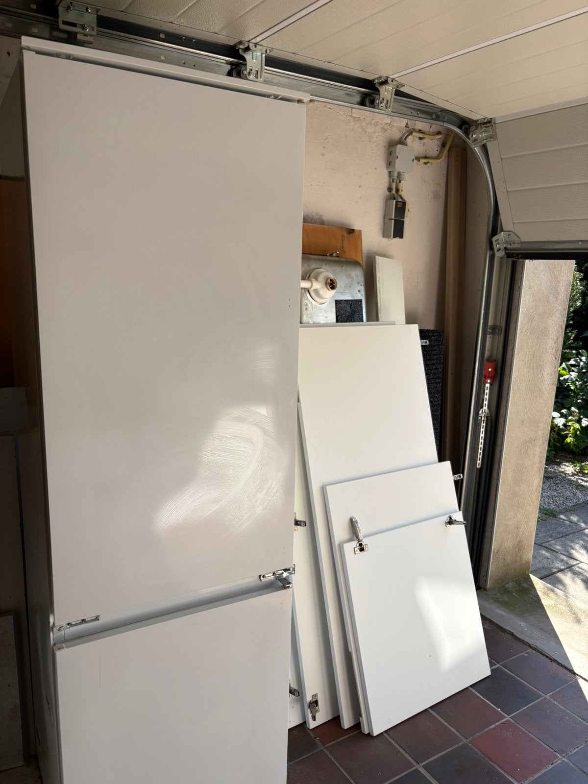 Koel vriescombinatie zanussi 177 cm hoog 55 cm breed inbouw, Ophalen, Gebruikt, 200 liter of meer, Met aparte vriezer