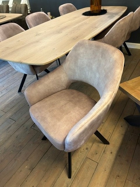 Nieuwe luxe eetkamerstoel velvet taupe, Ophalen, Nieuw, Overige kleuren, Vijf, Zes of meer stoelen
