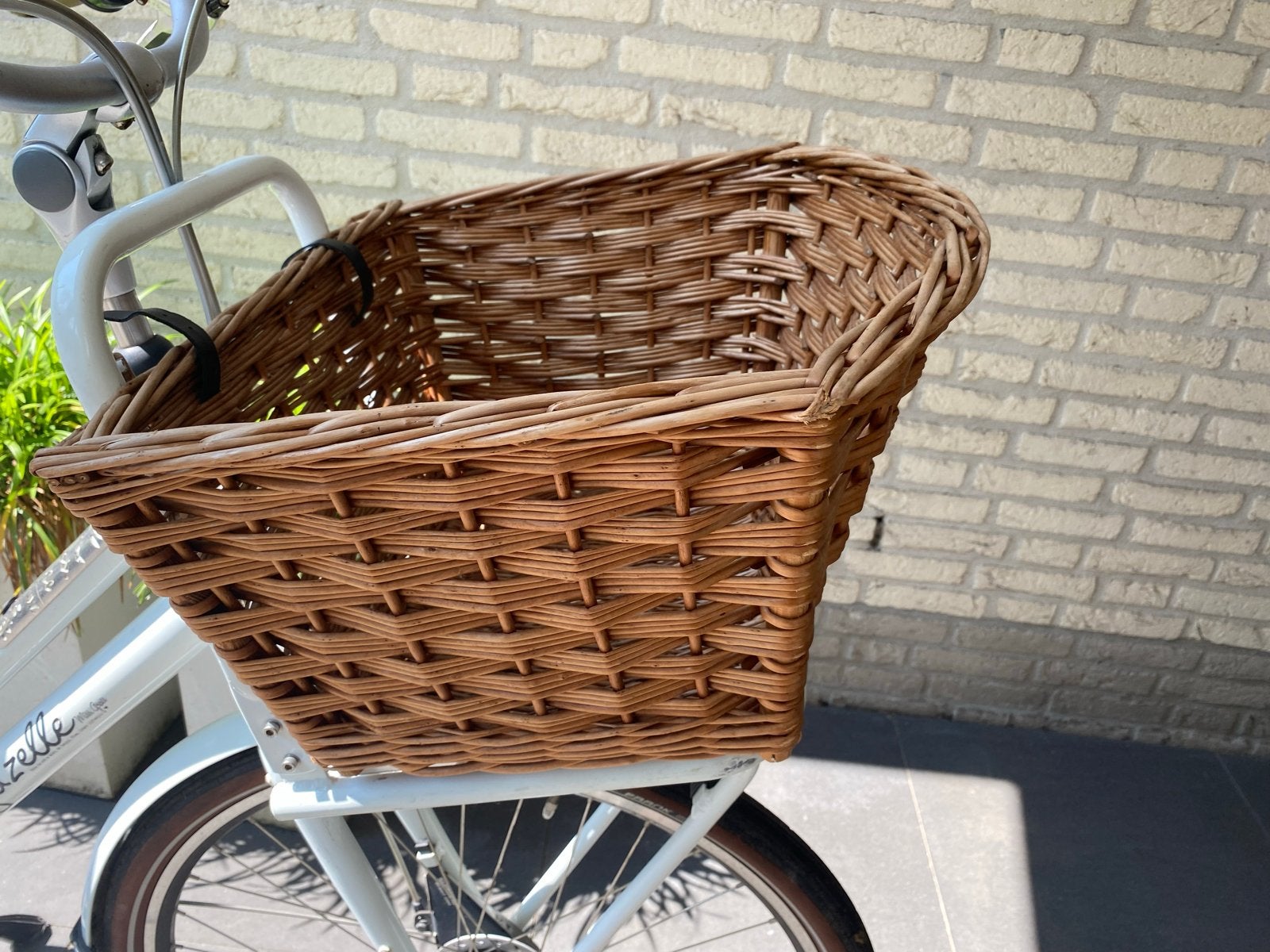 Rieten fietsmand voorop - Zo goed als nieuw, Ophalen, Zo goed als nieuw, Fietsmand, Stuurbevestiging