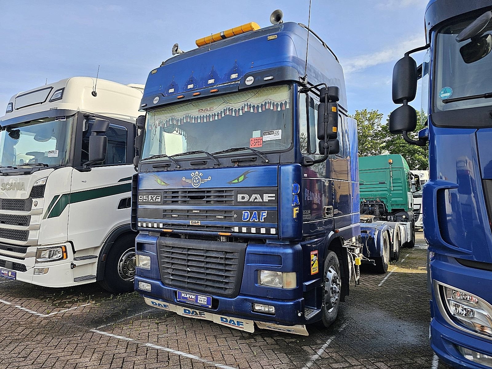 DAF XF 95.380, Euro 2, Blauw, Bedrijf, DAF