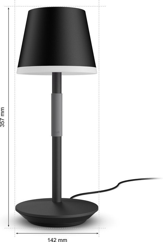 Philips Hue Go Draagbare Tafellamp Zwart ( verpakking bescha, Logictrading, Info@logictrading.nl, Kramerswei 8a