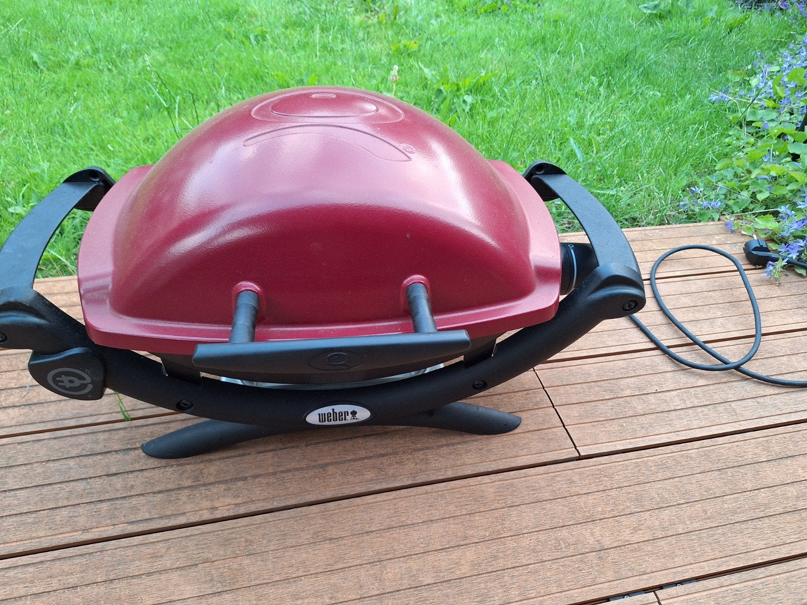 Weber Q1400 elektrische BBQ - defect (onderdelen/reparatie), Tuin en Terras, Elektrische barbecues, Ophalen, Gebruikt, Weber