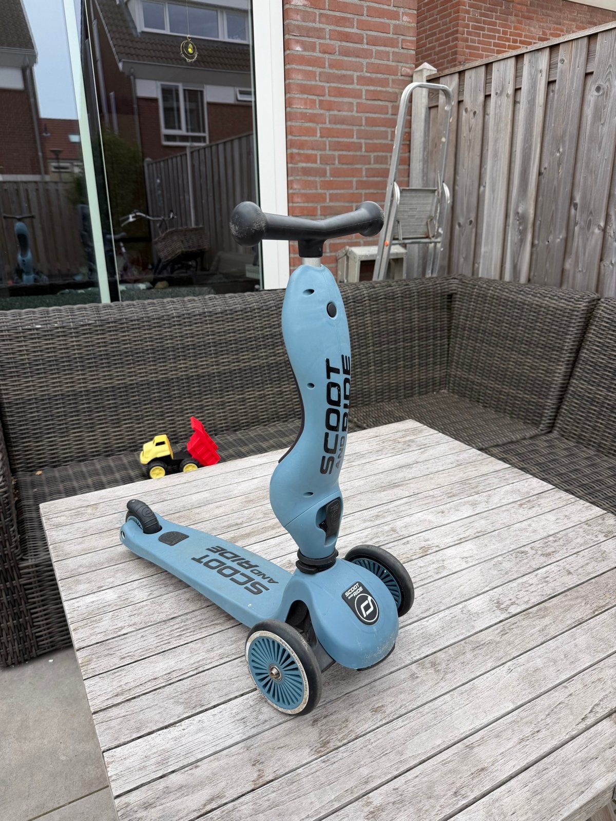 Scoot and Ride step/loopfiets lichtblauw, Ophalen, Gebruikt, Gewone step