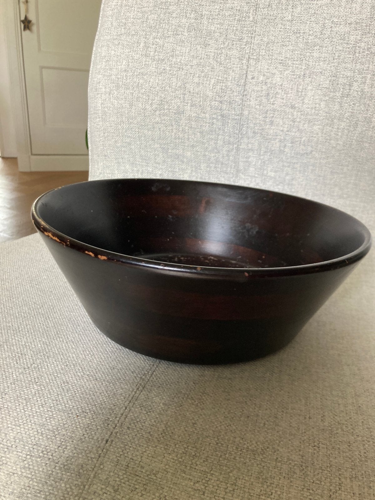 Houten kom schaal slakom bak design, Ophalen of Verzenden, Gebruikt, Hout
