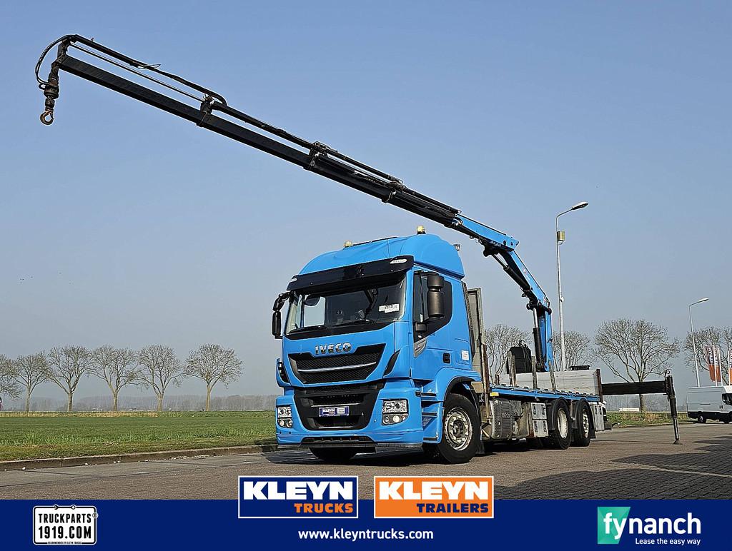 IVECO AT260S42 STRALIS 6x2 hyva hc183x 4x, Automaat, Euro 6, Iveco, Blauw