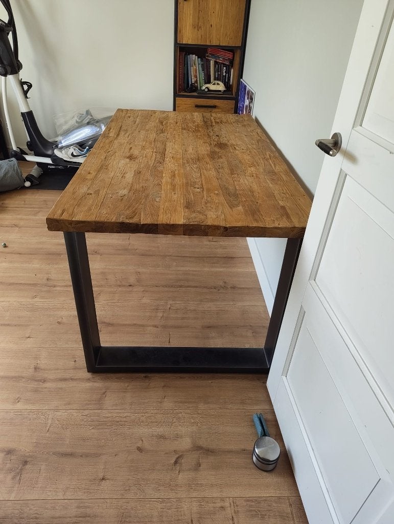 Eettafel, Ophalen, Gebruikt, Teakhout, 150 tot 200 cm