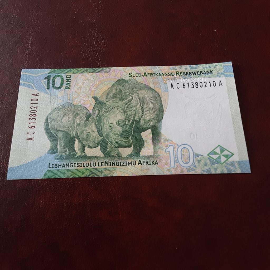 10 Rand Zuid-Afrika  Uncirculated nooit gebruikt, Ophalen of Verzenden, Zuid-Afrika